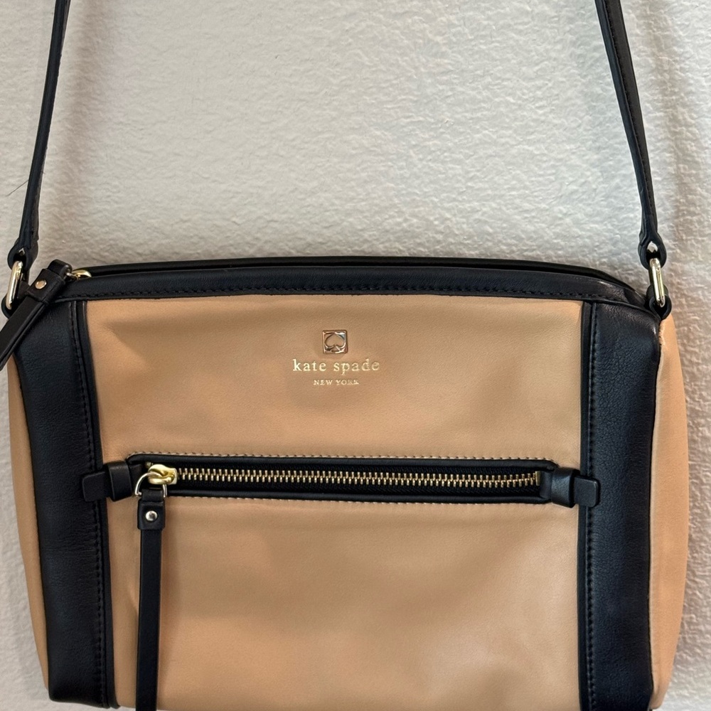 Kate Spade Tan and Black Crossbody Bag
